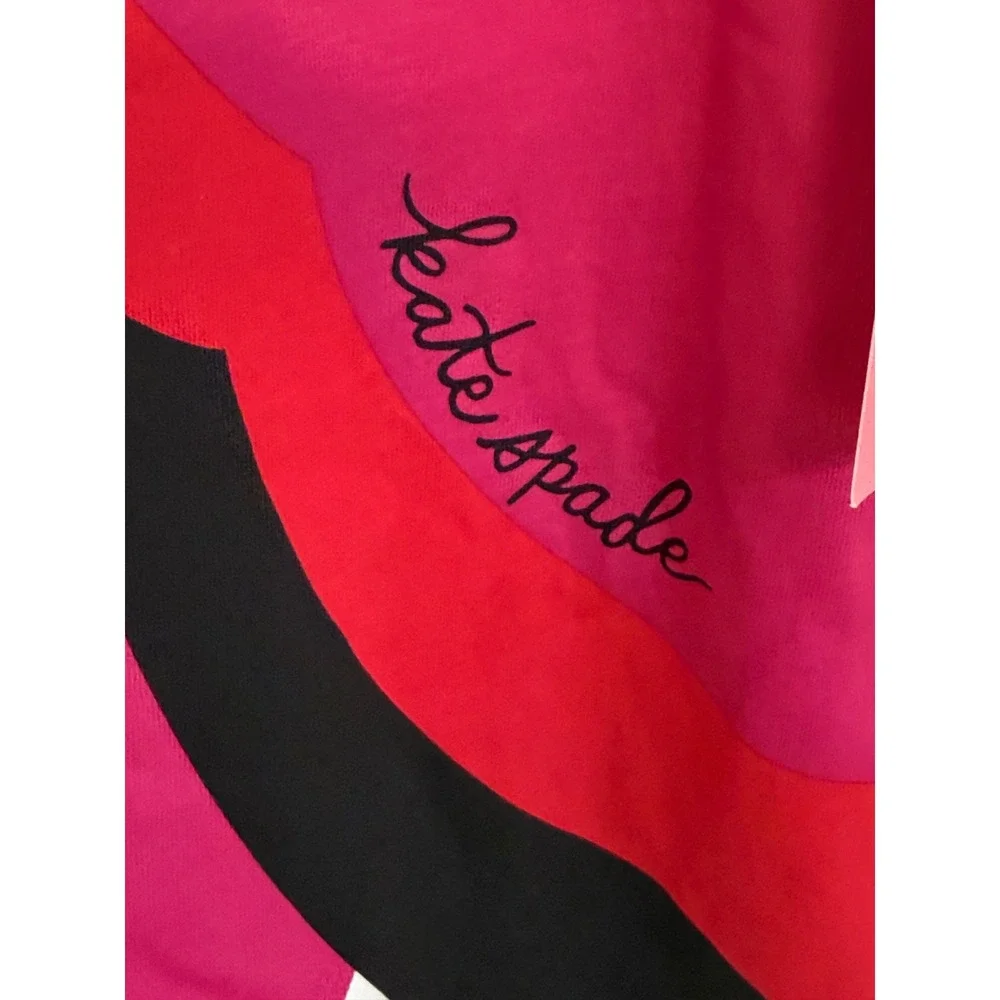 NEW Kate Spade New York Owl Graphic Tee Fresh White Pink whimsical artsy classy